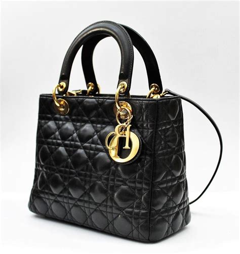 lady dior lambskin black|dior handbags designer.